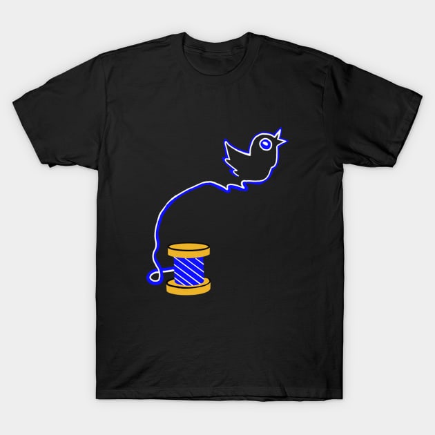 The Unraveling of the Blue Bird App T-Shirt by Snobunyluv